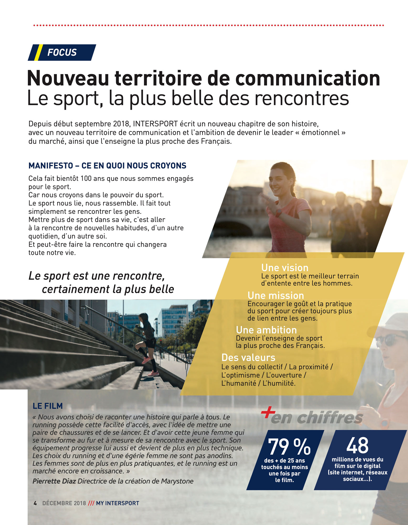 Image du journal interne réalisé par Nostromo, agence de communication, pour Intersport