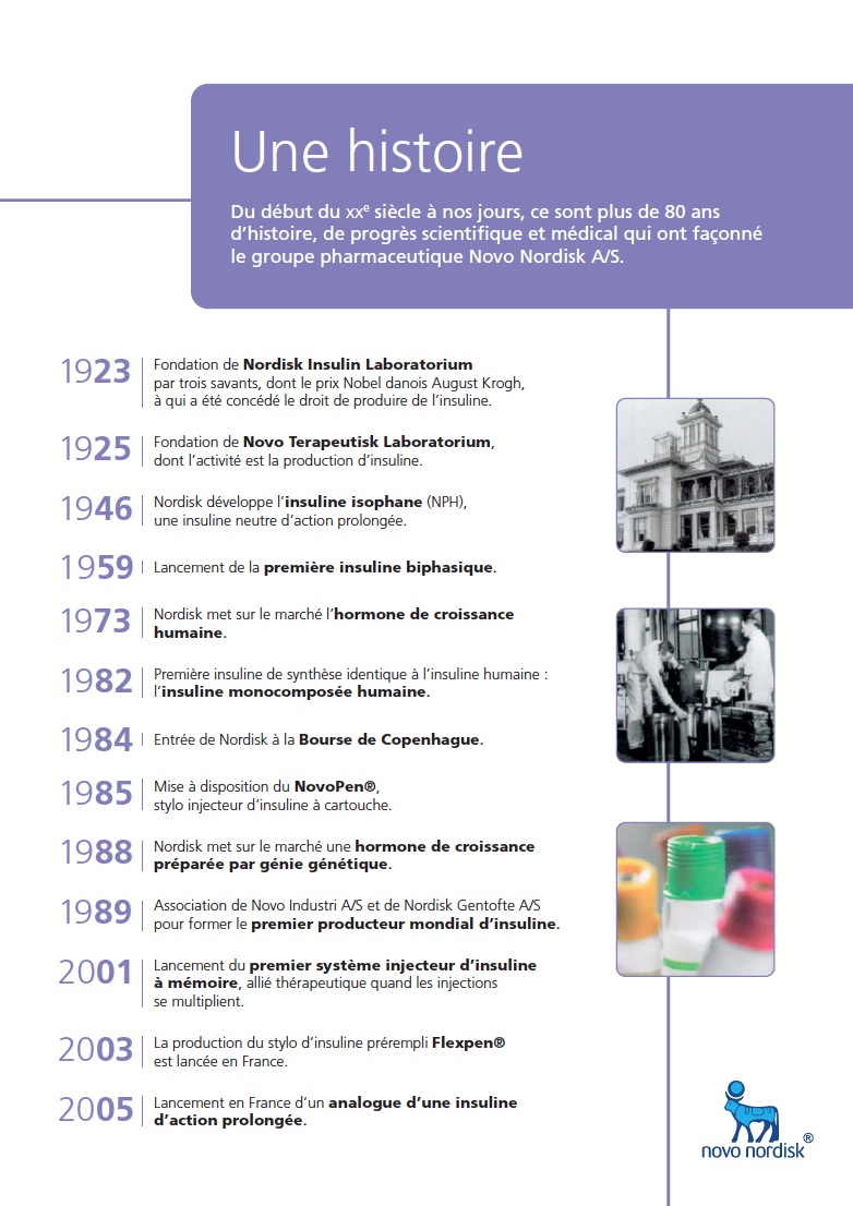 Image d‘un document réalisé par Nostromo, agence de communication, pour Novo Nordisk