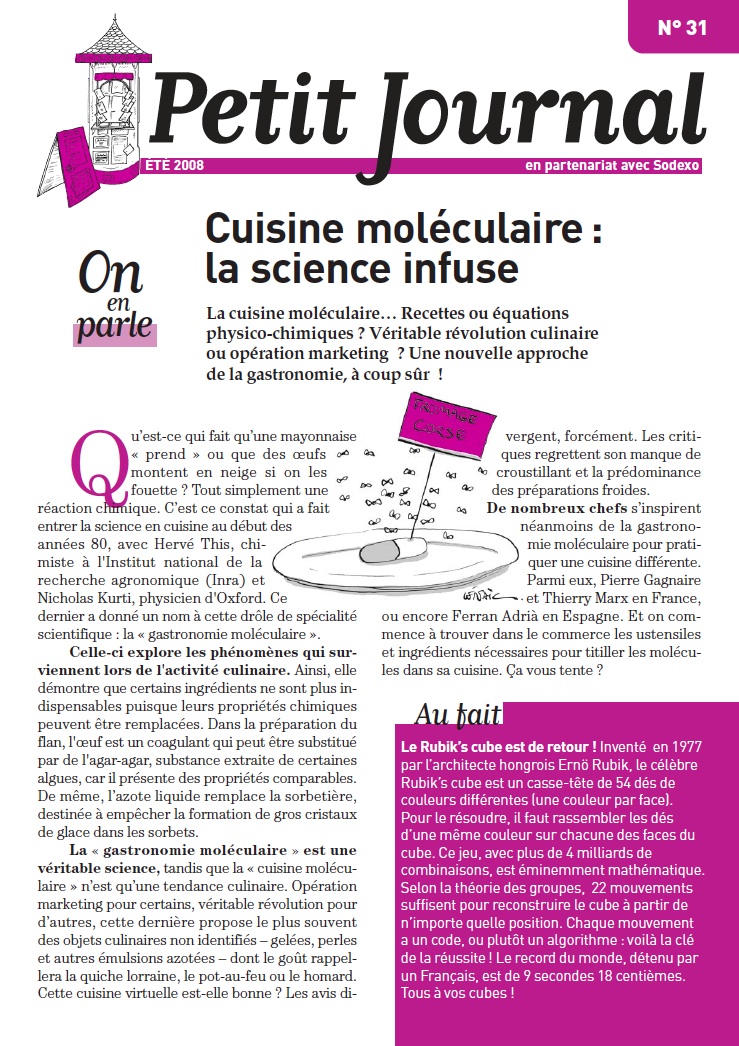 Image du journal interne réalisé par Nostromo, agence de communication, pour Sodexho