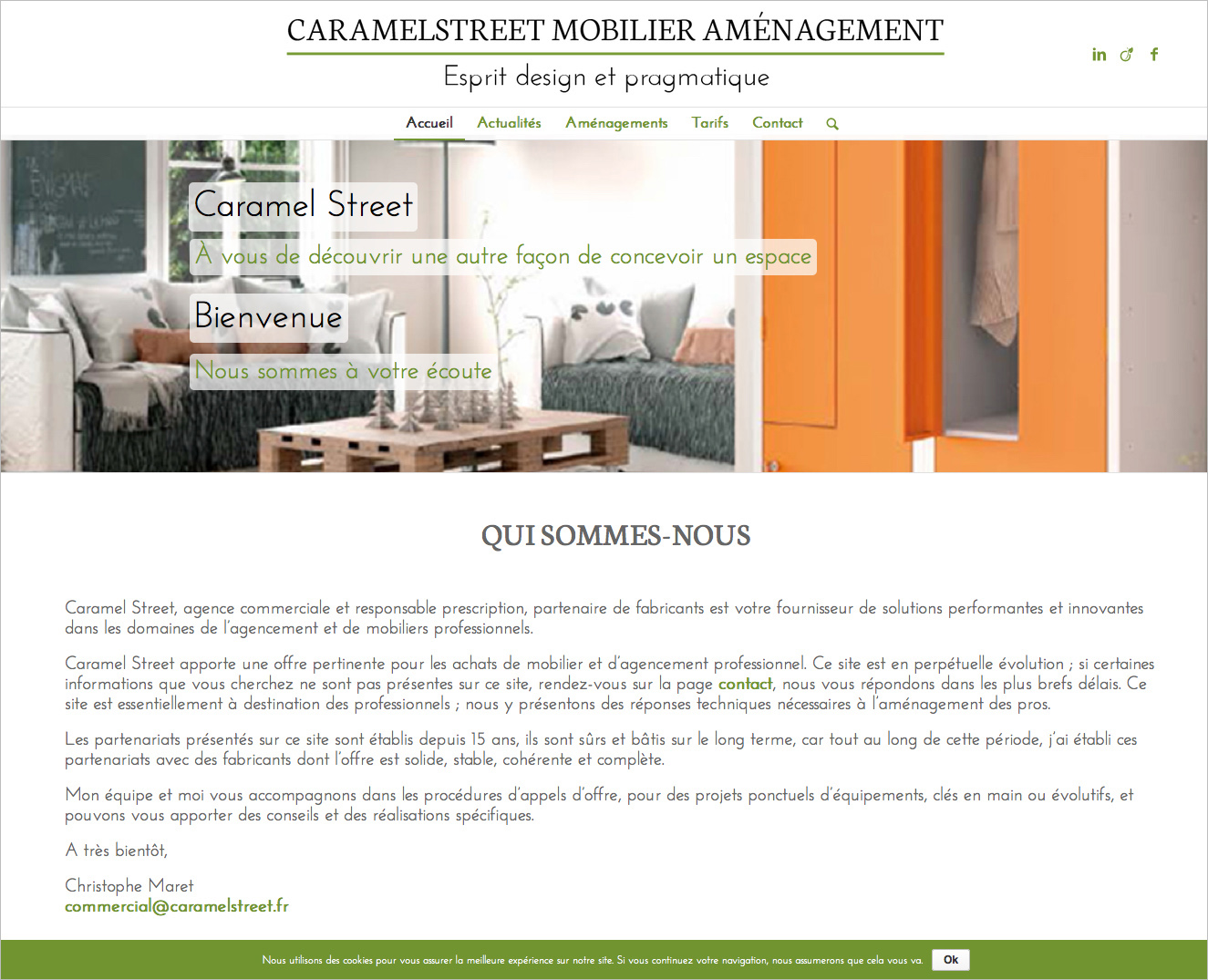 Image du site web réalisé par Nostromo, agence de communication, pour Caramel Street