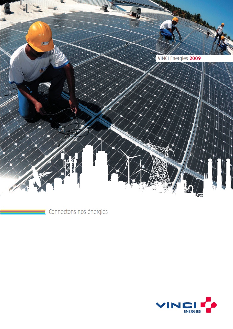 Image du rapport annuel écrit par Nostromo, agence de communication, pour Vinci Énergies