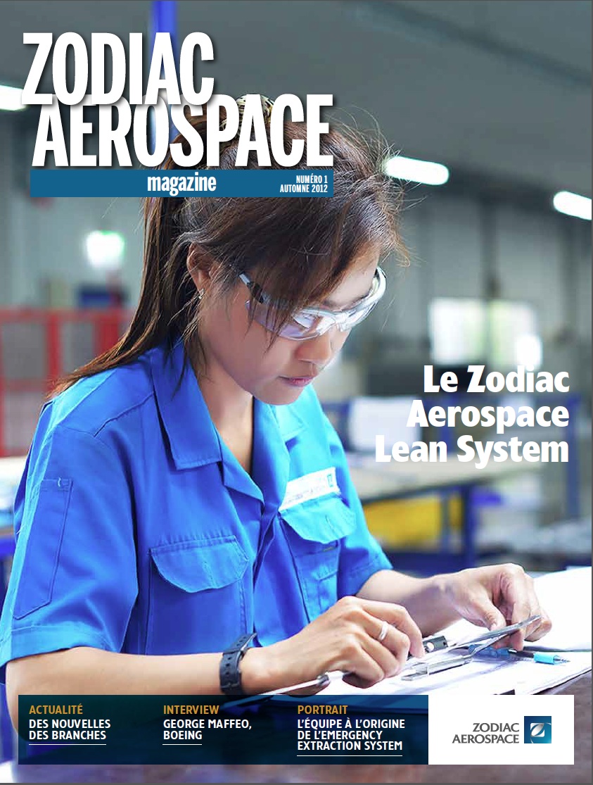 Image du journal interne réalisé par Nostromo, agence de communication, pour le groupe Zodiac Aerospace